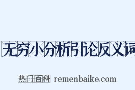 无穷小分析引论反义词是什么意思的图片